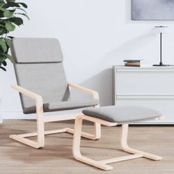 vidaXL Polsterhocker Fußhocker Hellgrau 51x41x40 cm günstig online kaufen