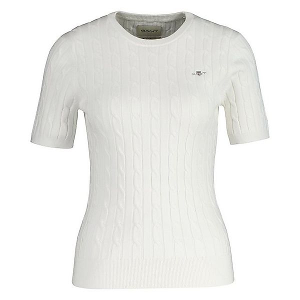 Gant T-Shirt Damen Strick T-Shirt - STRETCH COTTON CABLE günstig online kaufen