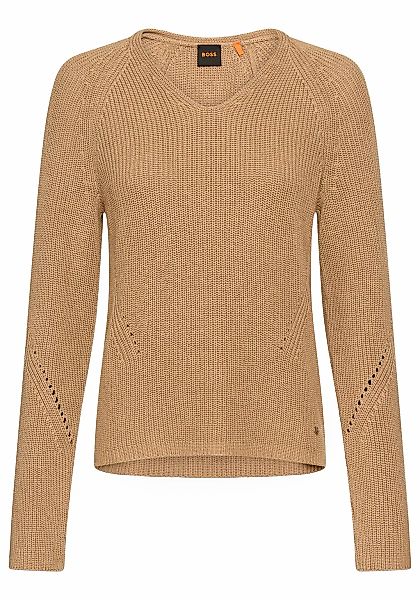 BOSS ORANGE Strickpullover "Fardella Premium Damenmode", mit Ajouré-Details günstig online kaufen