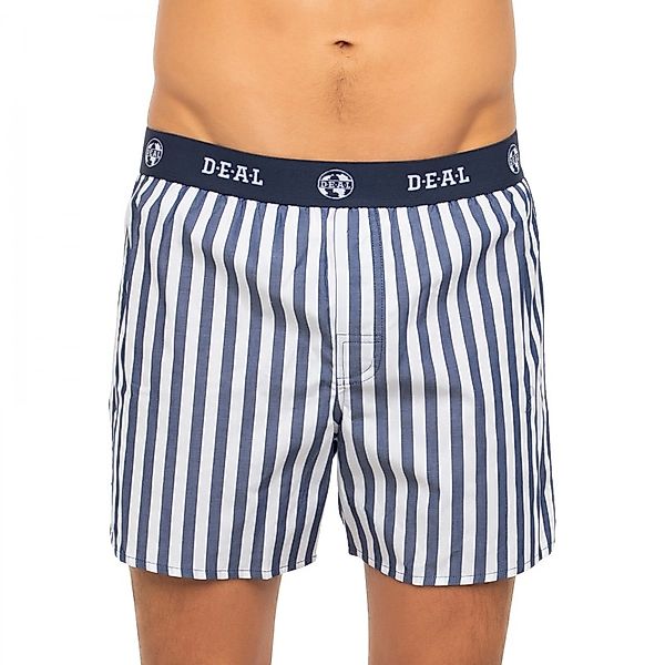 D.E.A.L International Boxershorts Logobund Blau Weiß gestreift günstig online kaufen