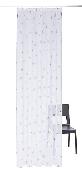 my home Gardine Stern (1 St), Kräuselband, transparent, Polyester, Voile, P günstig online kaufen