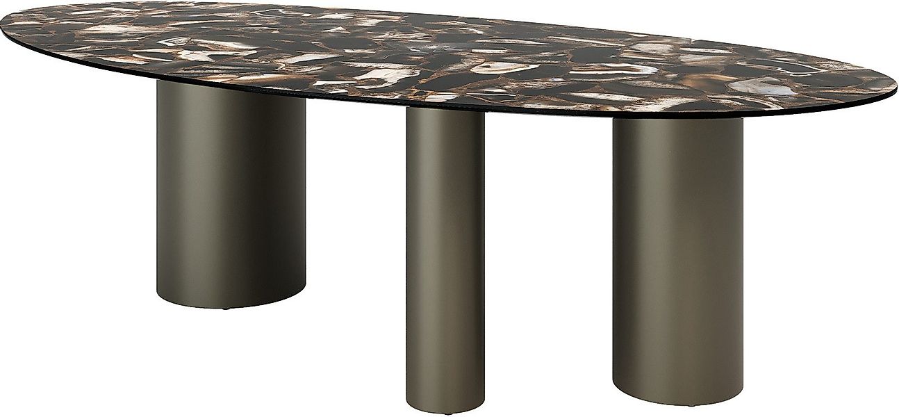 DELIFE Esstisch Edge, Oval Keramik Iris günstig online kaufen