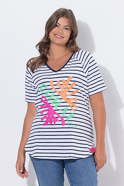 Laurasøn T-Shirt Ringel T-Shirt 1/2 Arm V-Ausschnitt günstig online kaufen