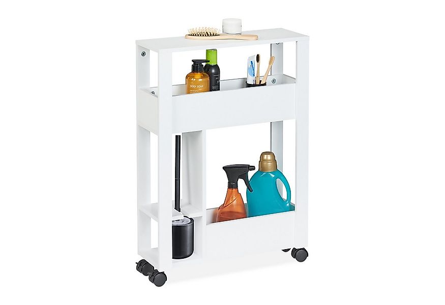 relaxdays Badregal Weißer Nischenwagen günstig online kaufen