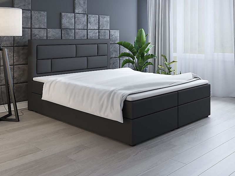 Fun Möbel Boxbett Schlafzimmerbett AVERY in Kunstleder oder Stoff (in Kunst günstig online kaufen