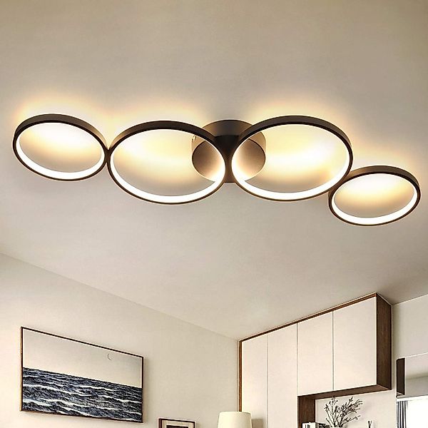 ZMH Deckenleuchte Wohnzimmer Modern 4/5 Flammig günstig online kaufen