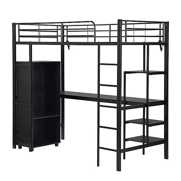 Gotagee Etagenbett Eisenbett Mit Tisch Gästebett 90x200 Einzelbett Kinderbe günstig online kaufen