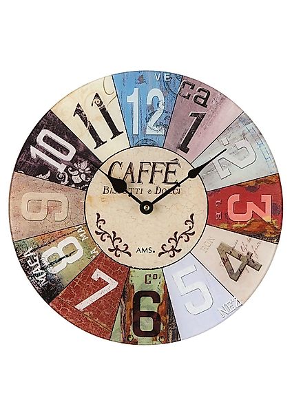 AMS Wanduhr 9424 (Quarzuhr,Glas,Wohnzimmer,Esszimmer,Küche,Arbeitszimmer,Bü günstig online kaufen