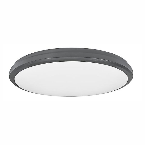 LED Deckenleuchte Tommy in Dunkelgrau 24W 2400lm IP54 günstig online kaufen