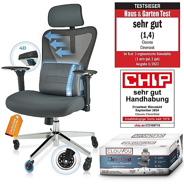 CLOUVOU Bürostuhl ergonomisch, CleverSeat Schreibtischstuhl bis günstig online kaufen