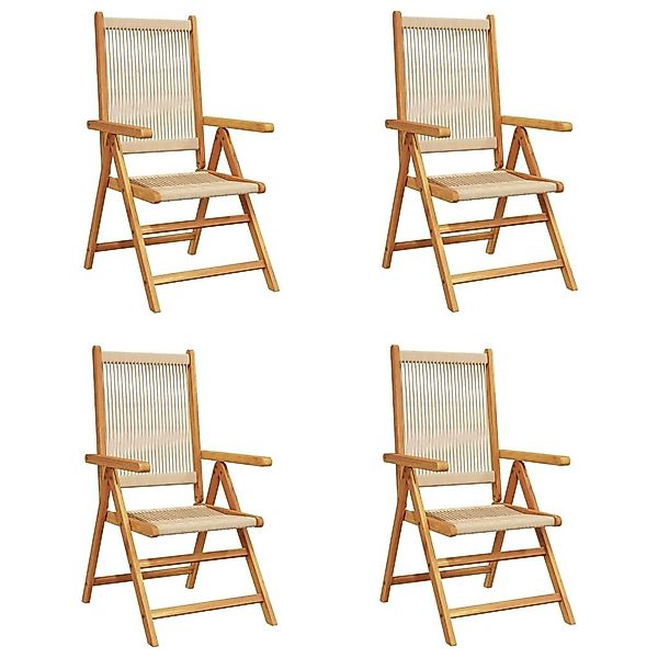 vidaXL Gartenstuhl Gartenstuhl Verstellbar 4 Stk. günstig online kaufen