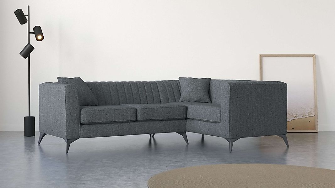 Places of Style Ecksofa "MATTHEW L-Form ideal für kleine Räume, Maße B/T/H: günstig online kaufen