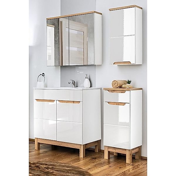 Lomadox Badmöbel-Set SOLNA-56, (Spar-Set, 5-St), weiß günstig online kaufen