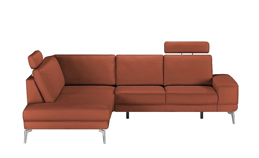 meinSofa Ecksofa aus Leder Dana ¦ rot ¦ Maße (cm): B: 269 H: 86 T: 222 Pols günstig online kaufen