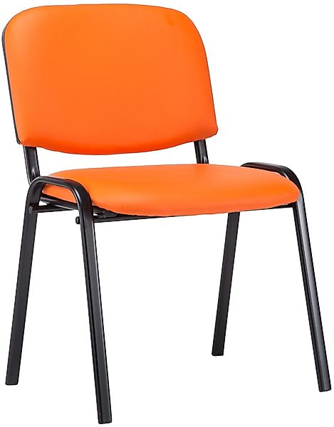 CLP Besucherstuhl Ken, stapelbares Metallgestell, Kunstleder-Bezug günstig online kaufen