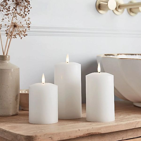 TruGlow® LED Kerzen Trio weiß günstig online kaufen