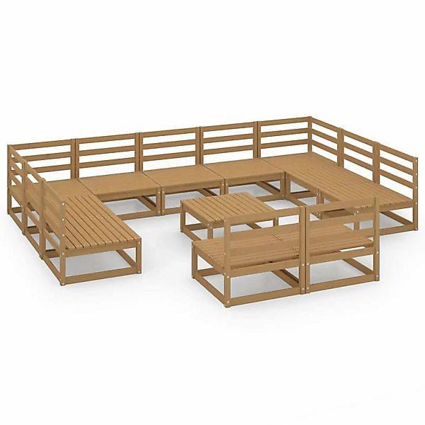 vidaXL 12-tlg Garten-Lounge-Set Massivholz Kiefer Modell 18 günstig online kaufen