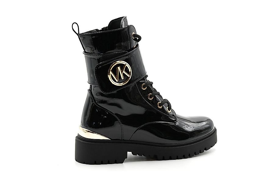 Sonderpostendiscount Damen Stiefletten Schwarz Lack Modell XJ-670 mit Reiss günstig online kaufen