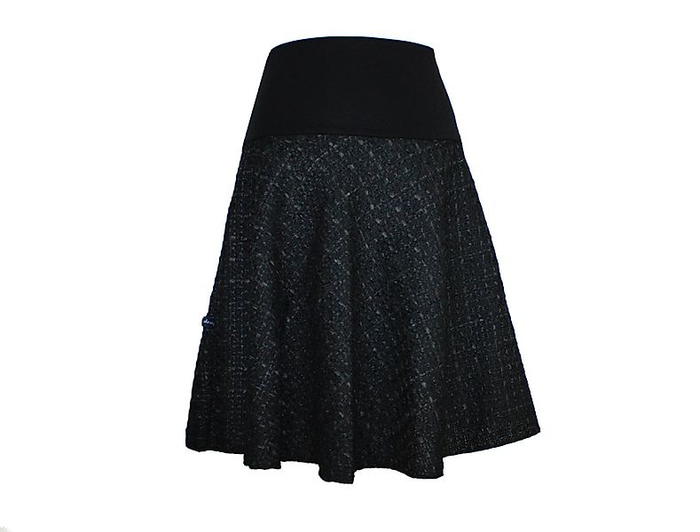 dunkle design A-Linien-Rock Boucle Schwarz Rot Hahnentritt Salz Pfeffer ela günstig online kaufen