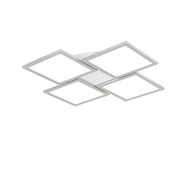 Lucande LED Deckenleuchte Ilira 9956033 Dimmbar mit Leselampe Modern in Alu günstig online kaufen
