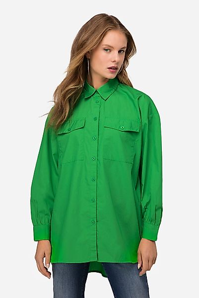 Laurasøn Hemdbluse Hemdbluse Hemdkragen gerundeter Saum günstig online kaufen