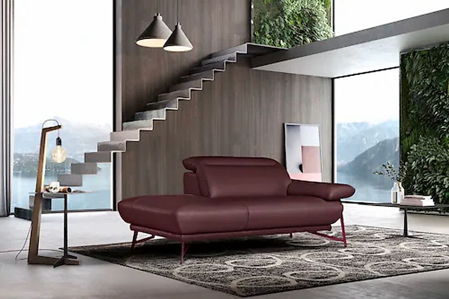 Ottomane »Anais, Designsofa mit hohem Sitzkomfort, Designfuß« günstig online kaufen