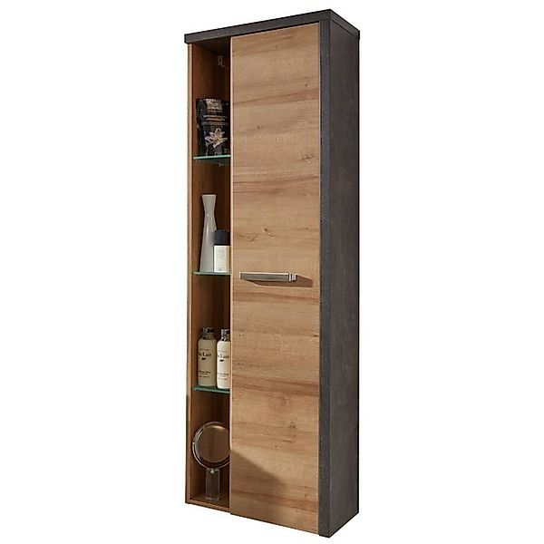 Lomadox Hochschrank BENISSA-19 Beton dunkel 48/160/31 cm günstig online kaufen