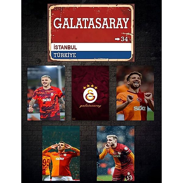 Jungengel Wandbild Galatasaray Wandbehänge Set 6-Teilig günstig online kaufen