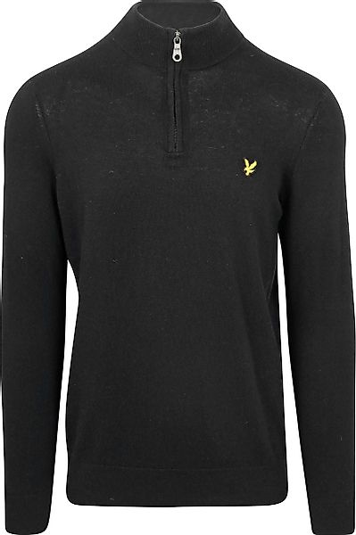 Lyle & Scott Half Zip Pull Merino Wolle Schwarz - Größe XXL günstig online kaufen