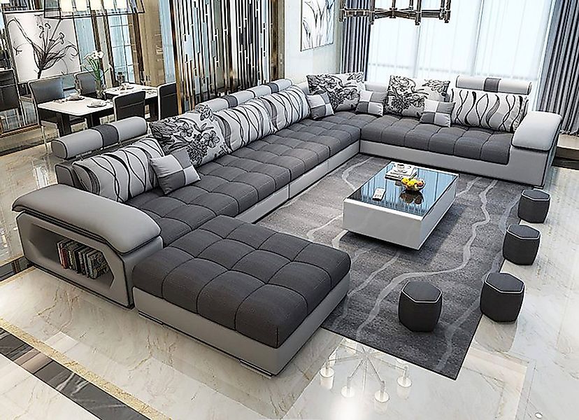 JVmoebel Wohnlandschaft XXL Polster Ecksofa Sitzgarnitur günstig online kaufen
