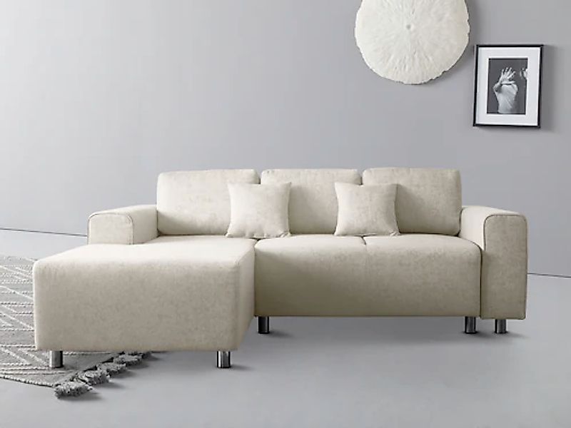 Home affaire Ecksofa »Györ«, L-Form, wahlweise mit Bettfunktion und Bettkas günstig online kaufen