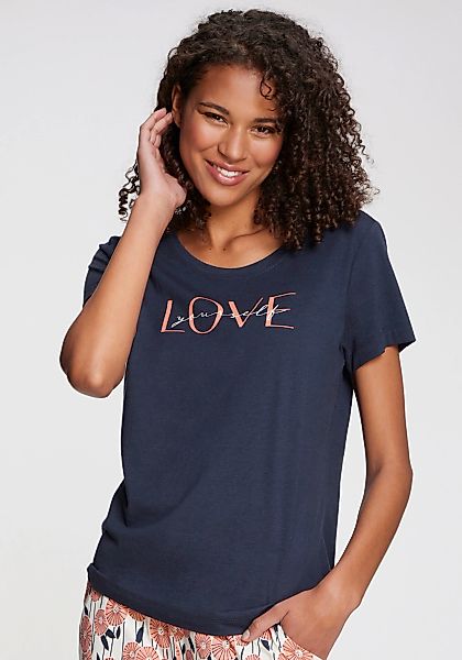 Vivance Dreams Pyjamaoberteil, mit schönem Frontprint günstig online kaufen