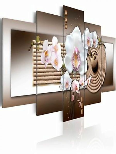 artgeist Wandbild Orchid and zen garden mehrfarbig Gr. 200 x 100 günstig online kaufen