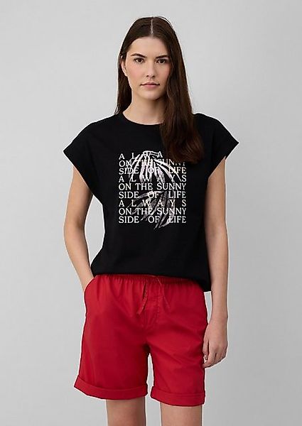 s.Oliver Shirttop T-Shirt im Relaxed Fit mit Folienprint Artwork günstig online kaufen