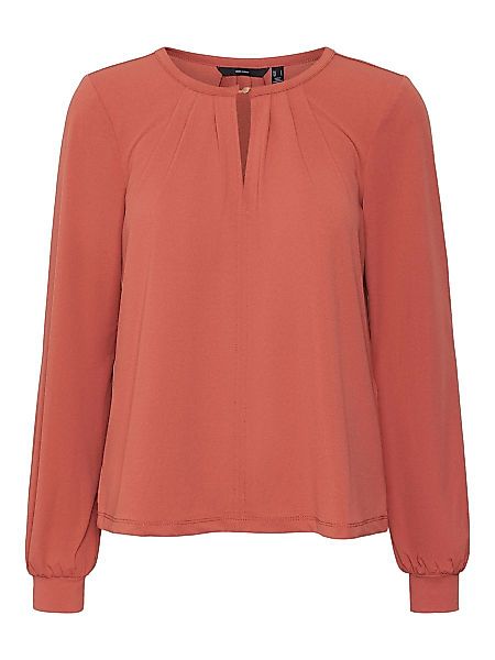 VERO MODA Ärmelbündchen-detail Bluse Damen Rot günstig online kaufen