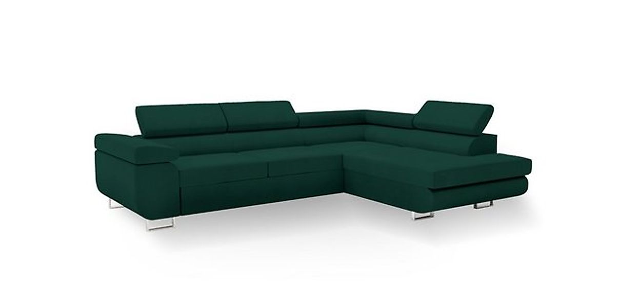 Goldstoff Ecksofa hochwertiges Sofa mit Schlaffunktion, Eckcouch mit prakti günstig online kaufen