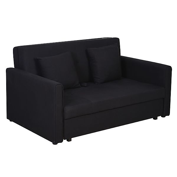 HOMCOM Schlafsofa 2-Sitzer mit Bettfunktion Stauraum 152 x 101 x 81cm günstig online kaufen