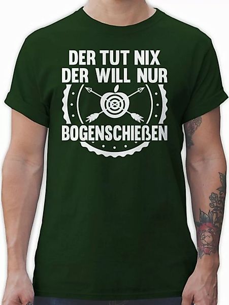 Shirtracer T-Shirt Der tut nix der will nur Bogenschießen Sprüche Statement günstig online kaufen