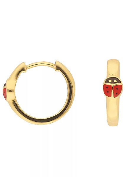 Adelia´s Paar Ohrhänger "333 Gold Ohrringe Creolen Marienkäfer Ø 14,1 mm", günstig online kaufen