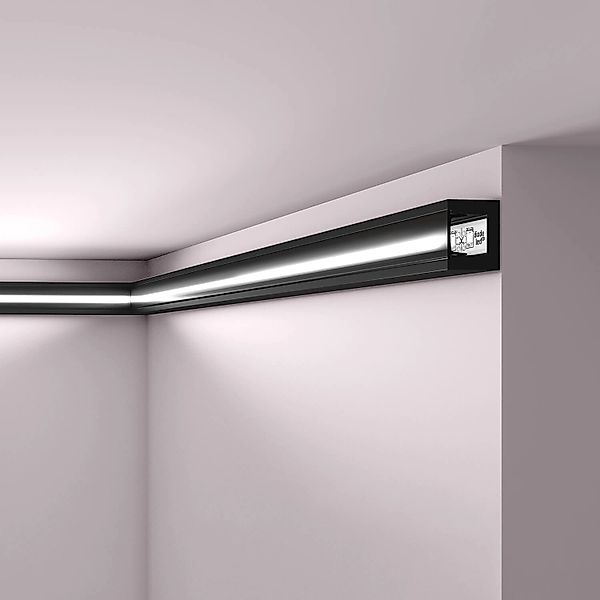 NOEL & MARQUET NMC IL12 Black WALLSTYL Eckleiste Wandleiste lackiert Indire günstig online kaufen