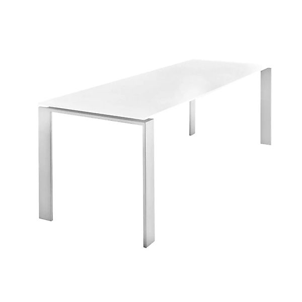 Kartell - Four Tisch 223x79x72cm - weiß/Laminat/Gestell weiß/Tischplatte we günstig online kaufen
