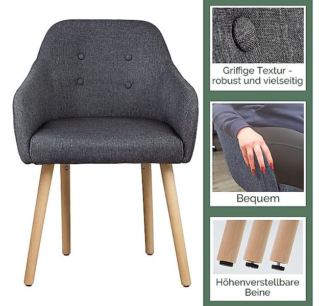 Kingpower Esszimmerstuhl 2/4/6/8 Set Stühle Esszimmerstühle Stuhl Sessel Ar günstig online kaufen