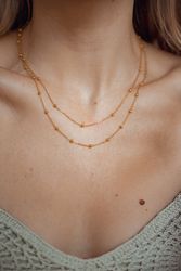 Hey Happiness Edelstahlkette Kugeln mehrreihig, Edelstahl günstig online kaufen