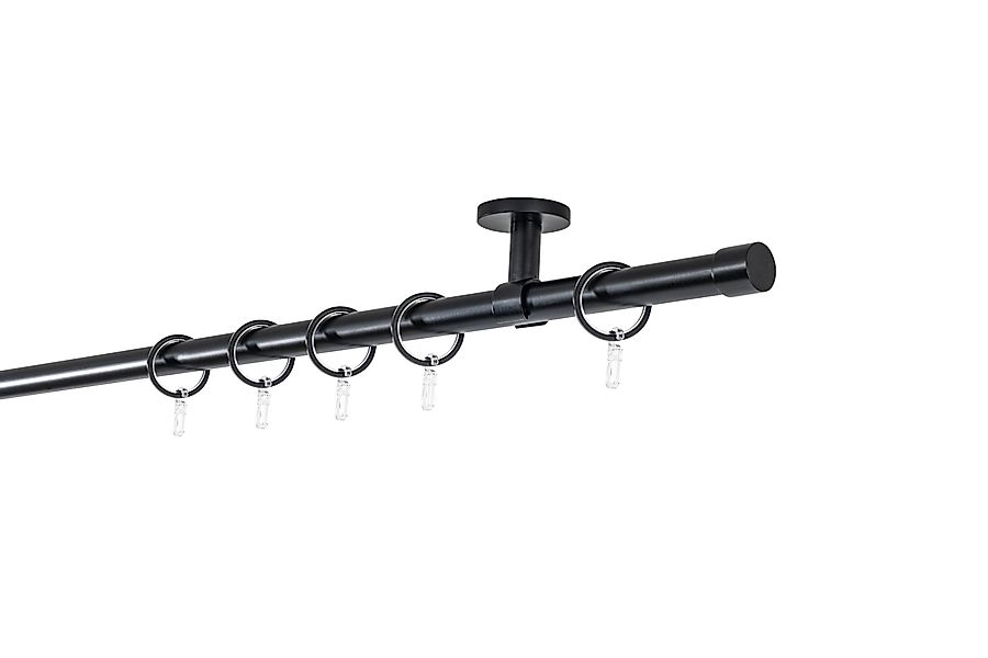 ondeco Gardinenstange Rundrohr Deckenabstand 4cm Kappe, günstig online kaufen