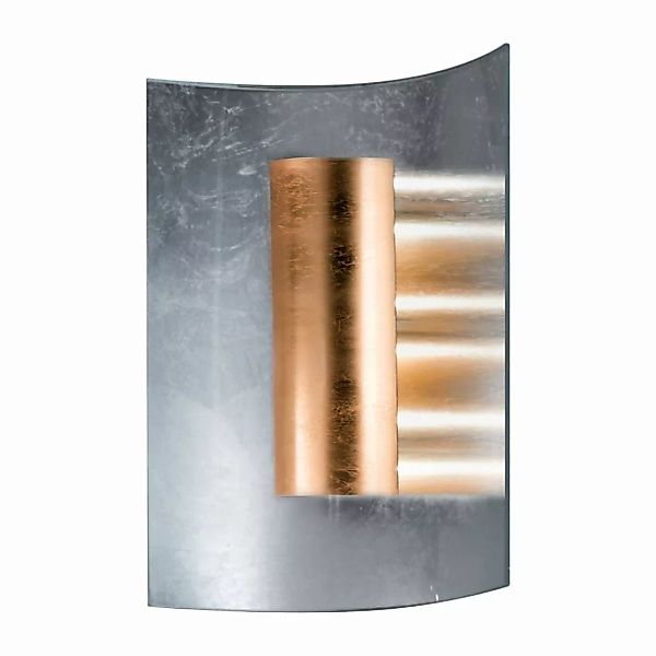 Wandleuchte Aura Silber Blende kupfer, Höhe 30cm günstig online kaufen