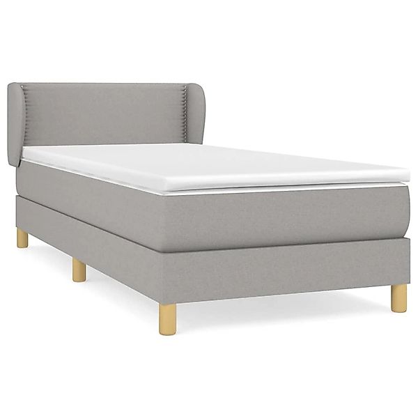 vidaXL Boxspringbett mit Matratze Hellgrau 100x200 cm Stoff1393218 günstig online kaufen