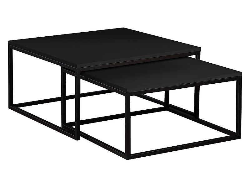 MIRJAN24 Couchtisch Dual (2er-Set), Vierkantrohrrahmen aus Stahl, schwarz p günstig online kaufen