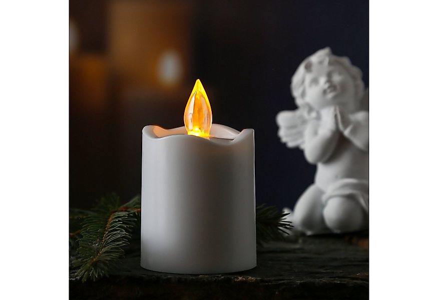 MARELIDA LED-Kerze LED Grabkerze Grablicht flackernd Lichtsensor H: 9,5cm b günstig online kaufen