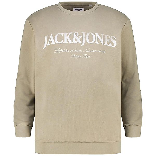 Jack&Jones Sweatshirt mit Label-Print Farbe oliv Größe: 6XL günstig online kaufen