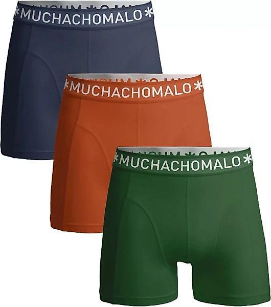 Muchachomalo Shorts 3er-Pack Solid Grün Blau Orange - Größe L günstig online kaufen